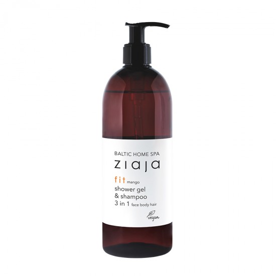 baltic home - ziaja - cosmetics - Baltic home spa fit shower gel & shampoo 3 in 1 face body hair  500ml ZIAJA